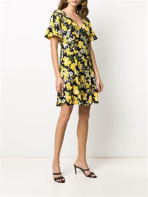 michael kors yellow floral dress|michael kors yellow dress.